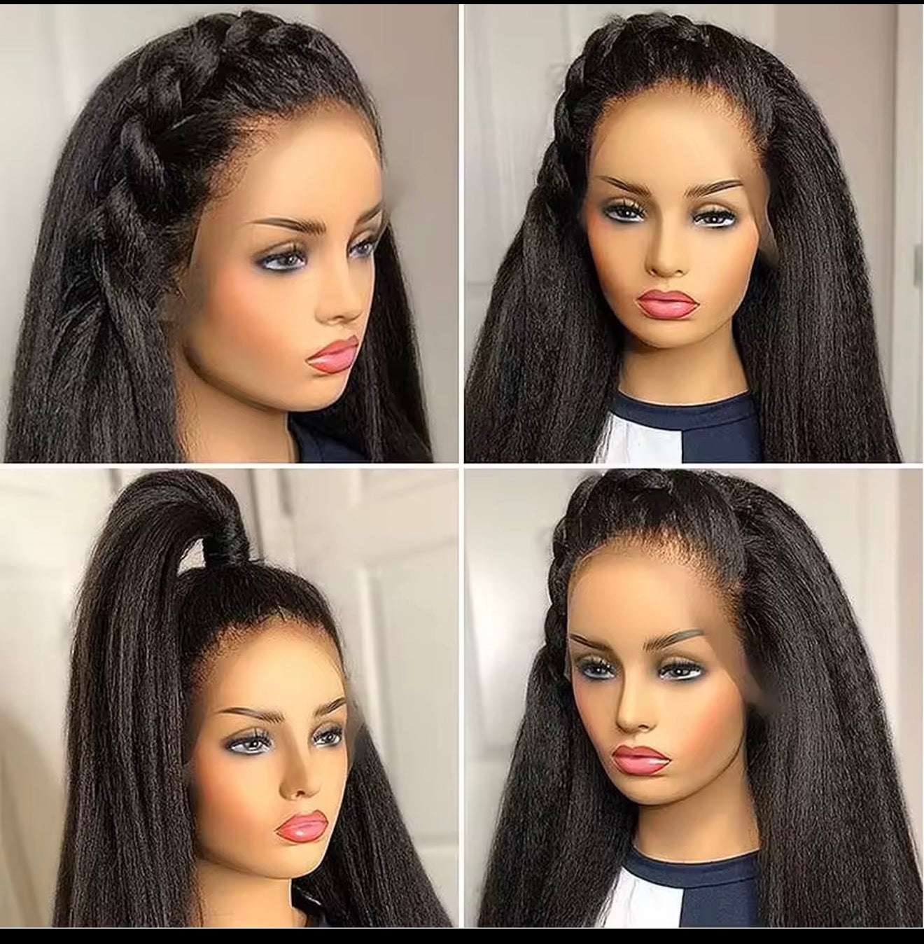 13x4 Kinky Straight Lace Front Wigs Human Hair For Women Yaki Straight Lace Front Wig Remy Hair Brazilian Virgin Human Hair Wigs,22 inch