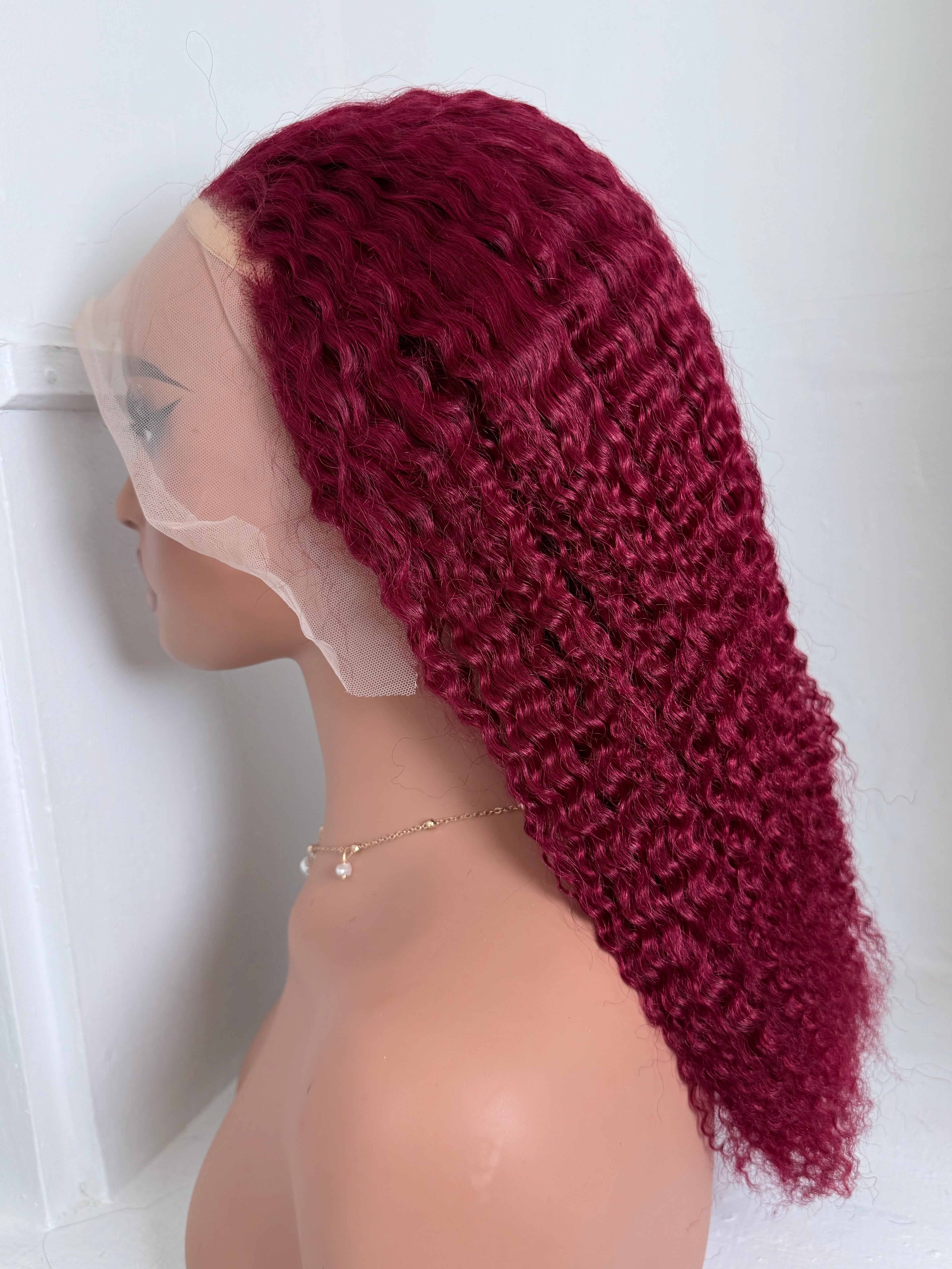 Burgundy Wig Kinky Culy 13*4
