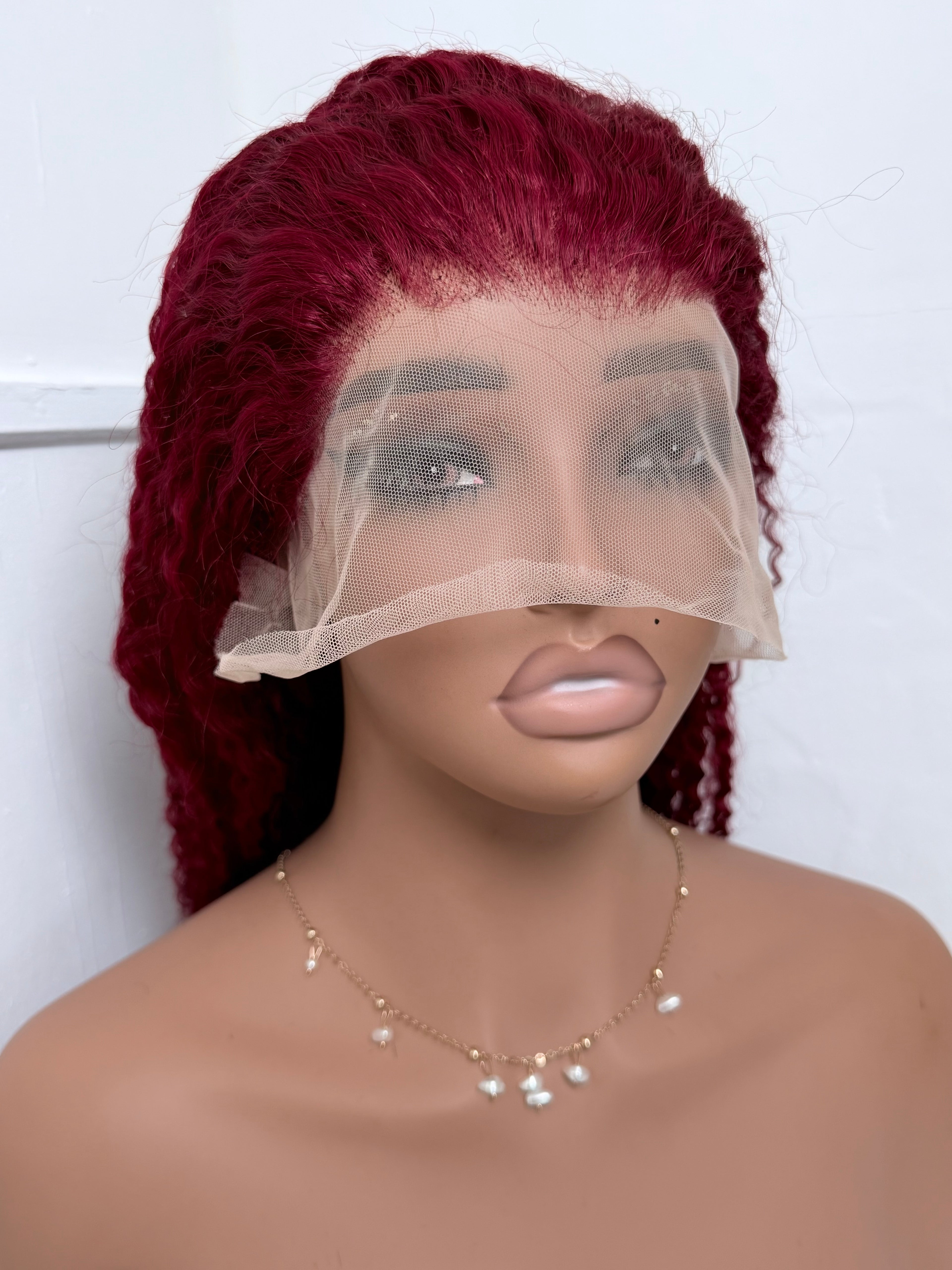 Burgundy Wig Kinky Culy 13*4