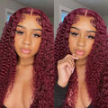 Burgundy Wig Kinky Culy 13*4
