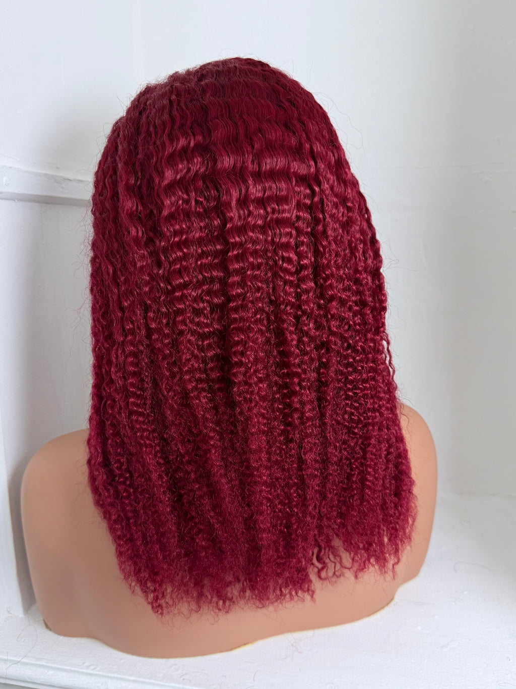 Burgundy Wig Kinky Culy 13*4